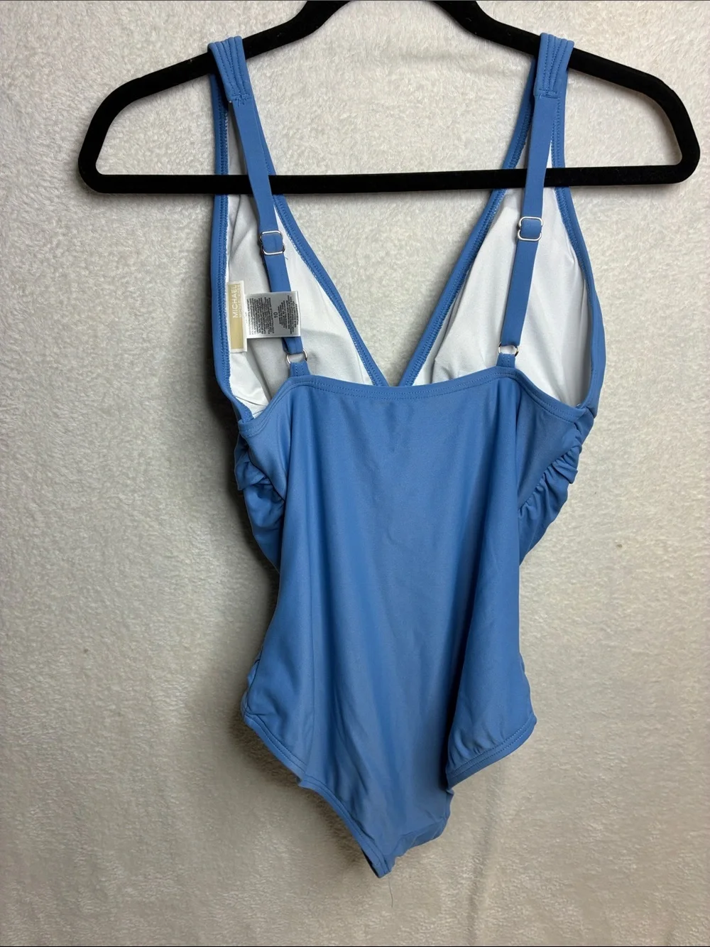 Michael Kors Periwinkle Blue One-Piece Swimsuit with MK Medallion